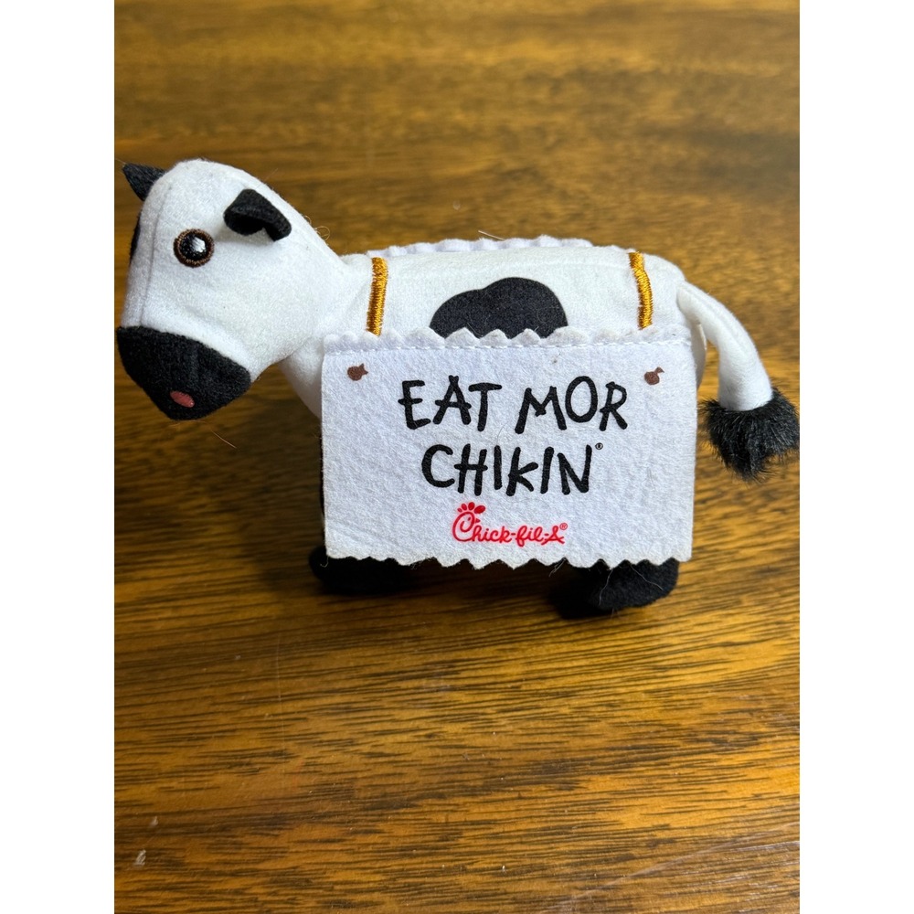 Chick-fil-A Eat Mor Chikin Plush Cow Mascot Promotional Stuffed Animal White